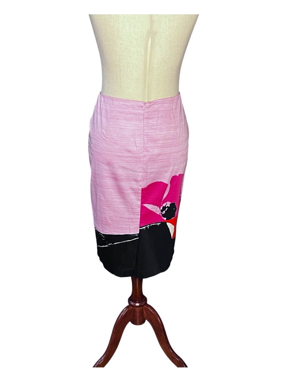 NEW YORK & COMPANY 7th AVE COLLECTION Y2K Midi Floral Graphic Skirt 10 - Picture 2 of 8